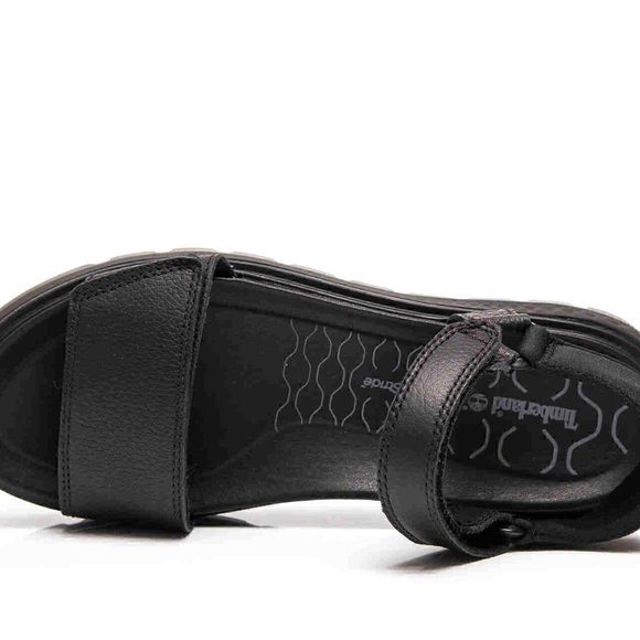 Timberland Black Leather Ray City Ankle Strap Sandals Shoes Flats Multi Size NEW - Picture 5 of 9